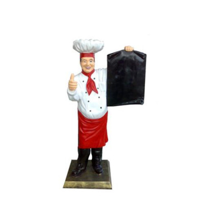 Figurka szefa kuchni statua rzeźba reklama figura menu tablica reklamowa restauracja 140cm
