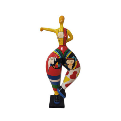 baletnica figura abstrakcyjne figury posągi nowoczesny posąg kolorowy malowany nowy 85cm