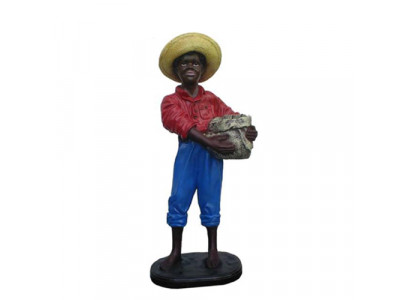 Figura dekoracyjna statua rzeźba 115 cm figurki statuetki rzeźby czarny chłopiec P78