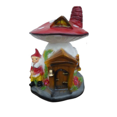 Rzeźba Domek Grzybowy Statua Figurki Ogrodowe 75cm Posągi Rzeźby Rysunek Nowość