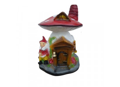 Rzeźba Domek Grzybowy Statua Figurki Ogrodowe 75cm Posągi Rzeźby Rysunek Nowość