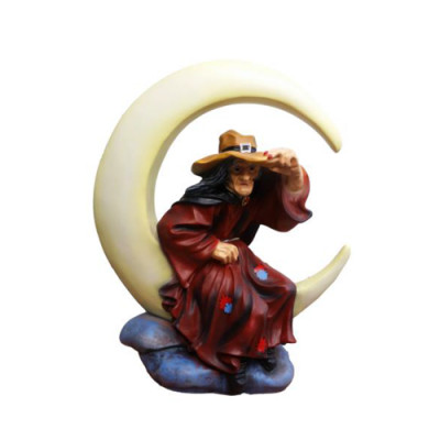 Figura Dekoracyjna Rzeźba Statua 80 cm Figury Posągi Rzeźby Witch Moon New P133