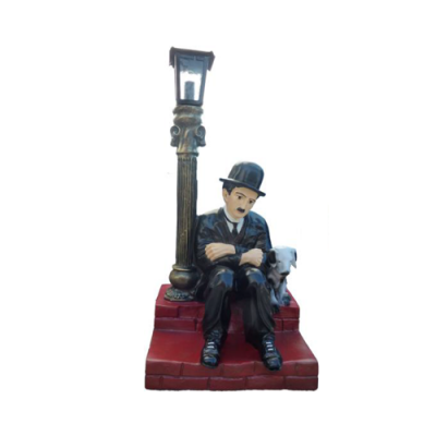 Lampa Lampa Rysunek Statua Rzeźba 70cm Posągi Rzeźby Charlie Chaplin P3