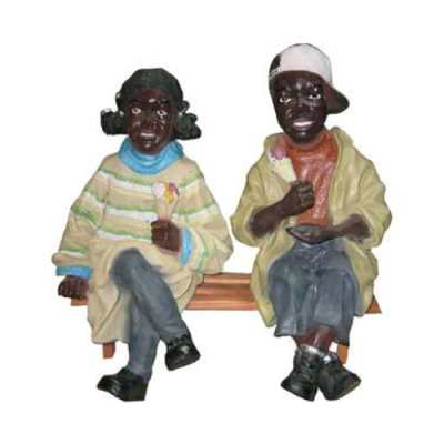 Figurka dekoracyjna Rzeźba statua 34 cm Figurki Rzeźby Rzeźby Czarne dzieci P39