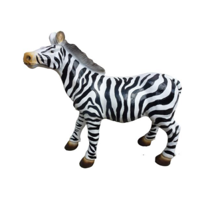 Nowoczesny Design Zebra Animal Garden z Plastikowym Dekoracją Deco Rzeźba 70cm Nowość