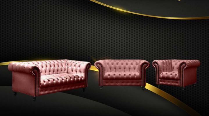Sofa trzyosobowa Chesterfield Sofa Podkładka Luxury Meble Material Couches
