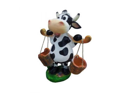Nowoczesna Figurka Krowa Bydło Plastikowa Rzeźba Rzeźba Figurki Cielę 55cm Ozdoba