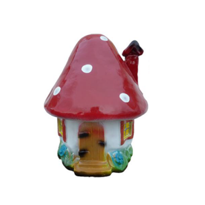 Rzeźba Domek Grzybowy Statua Figurki Ogrodowe 44cm Posągi Rzeźby Rysunek Nowość
