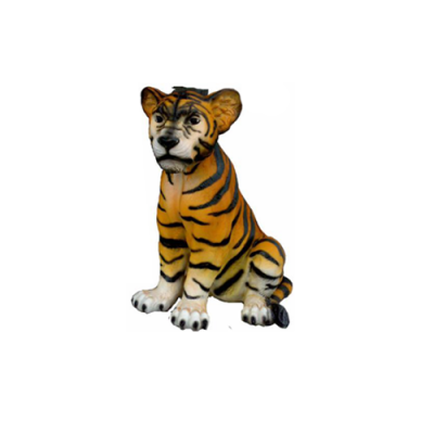 Dekoracja Ogrodowa Figurki Plastikowe Ręcznie Malowana Figurka Tygrysa 35 cm Figurki