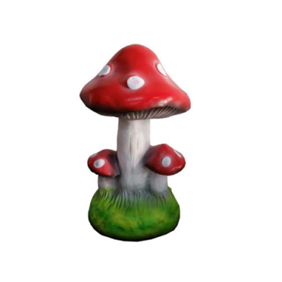 Rzeźba Domek Grzybowy Statua Figurki Ogrodowe 32cm Posągi Rzeźby Rysunek Nowość