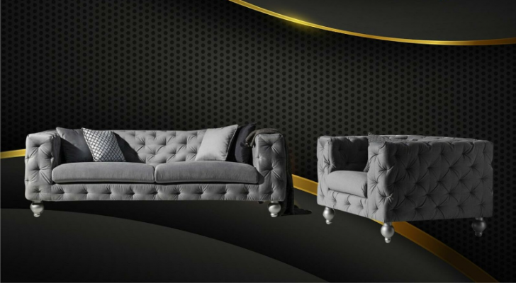 Ustawić Duży Zestaw 32 miejsc siedzące Włókienniczy Sofa Kanapa Ustawić Nowoczesny Design Salon