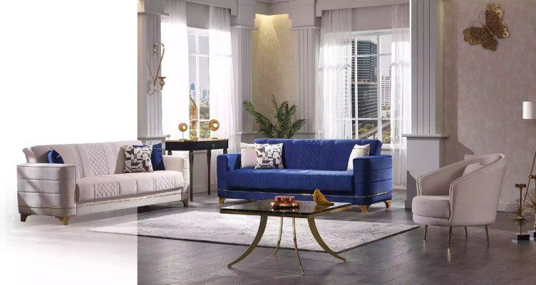 Nowoczesny salon Fotel jednoosobowy designerski salon Kolor beż Drewno