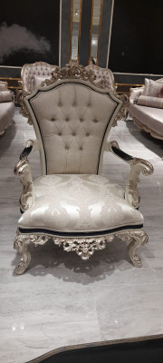 Chesterfield Zestaw sofowy zestaw 3+1 luksusowy 2-częściowy. Materiałowa sofa do salonu