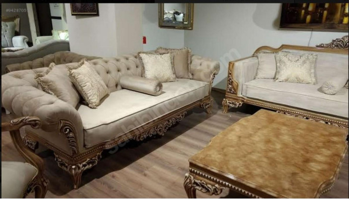 Designerska sofa 3-osobowa z lekkiego pokrowca + stolik kawowy Nowy model do salonu