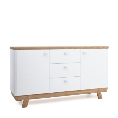 Zestaw 4-częściowy 1x Gablota 2x Kredens 1x Stół obiadowy Design salon jadalnia Nowość