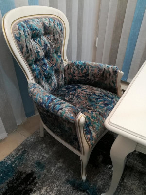 Stół obiadowy designerskie fotele Siedziba Krzesło Ustawić Tabela + 4 Krzesła Zestaw jadalnia