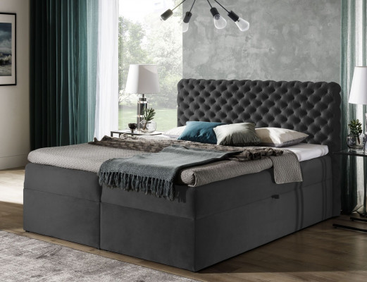 Chesterfield boxspring Łóżko Sypialnia Meble łóżko king size Hotel Aksamit nowe