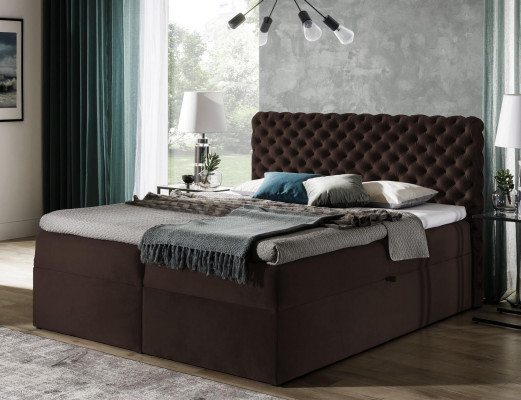 Chesterfield boxspring Łóżko Sypialnia Meble łóżko king size Hotel Aksamit nowe