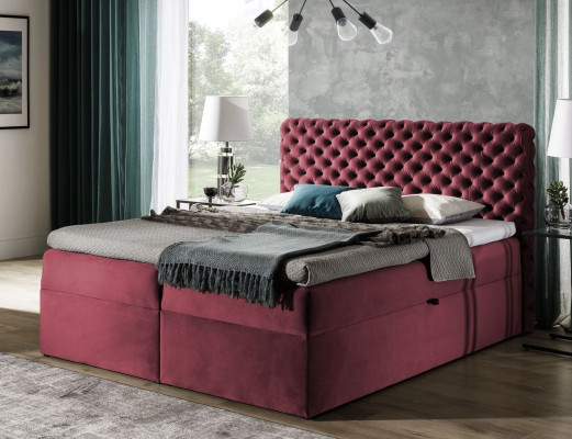 Chesterfield boxspring Łóżko Sypialnia Meble łóżko king size Hotel Aksamit nowe