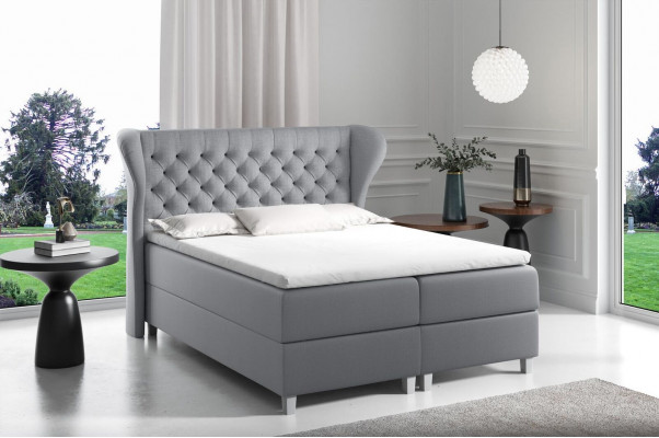 Łóżko Chesterfield boxspring Meble łóżko king size Aksamit hotel nowa Sypialnia