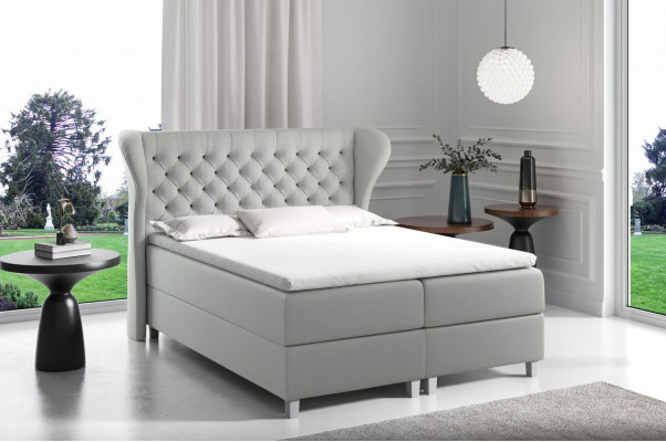 Łóżko Chesterfield boxspring Meble łóżko king size Aksamit hotel nowa Sypialnia