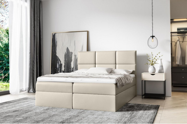 Łóżko tapicerowane łóżko sprężynowe 160x200 designerskie podwójne hotelowe nowoczesne Łóżko łóżka Meble