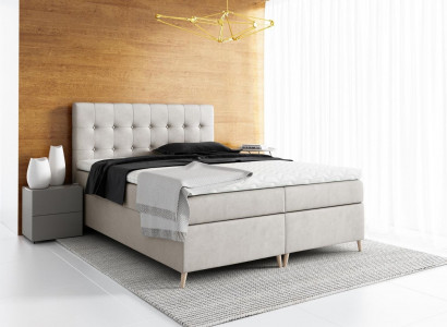 Łóżko tapicerowane Łóżko box spring bed design double hotel nowoczesne łóżka Sypialnia