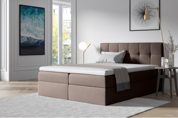 Łóżko materiałowe skrzyniowe Włókienniczy design podwójne Hotel Sypialnia Nowoczesne Łóżko łóżka
