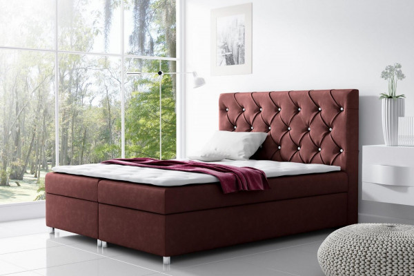 Łóżko Chesterfield Nowoczesne łóżko skrzyniowe Podwójne łóżko łóżko tapicerowane 200x200 Nowość