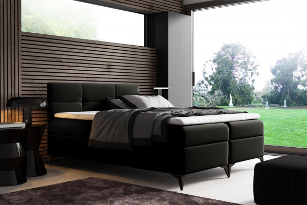 Łóżko z Podstawą łóżka 180x200 łóżko z materacem sprężynowym design podwójne łóżko hotelowe nowoczesne Nowość