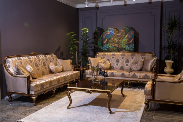 Sofa trzyosobowa 3 miejsce do siedzenia Sofy Siedziba Material Design Couch Meble Style Włókienniczy