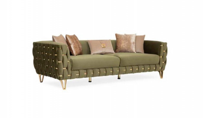 Luksusowy zestaw sofowy 3 sztuki. Zestaw Meble Kanapa Sofa Ustawić Kompletne Zestawy Materiałowe