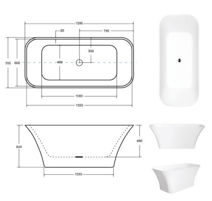 Ekskluzywny Wolnostojący Design Wanna Nowoczesna Wanna Łazienka Darmowy