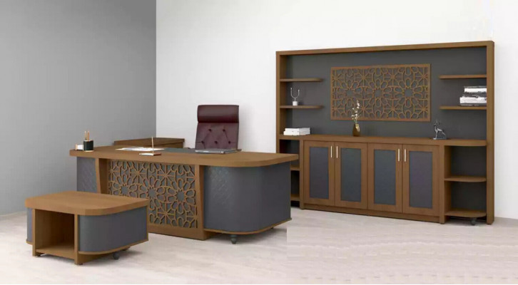 Designerskie Biuro Ustaw Study Meble Luksusowy Zestaw Biurko 4-częściowy