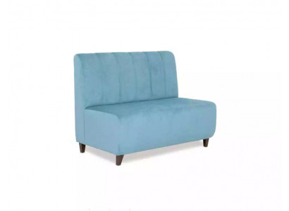 Niebieska dwumiejscowa sofa do nauki, tekstylna kanapa, nowoczesne meble do siedzenia