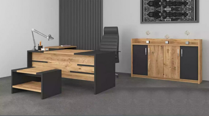 Zestaw mebli biurowych Office Ustawić Biurko Szafa Styl Modern New 4-częściowy.
