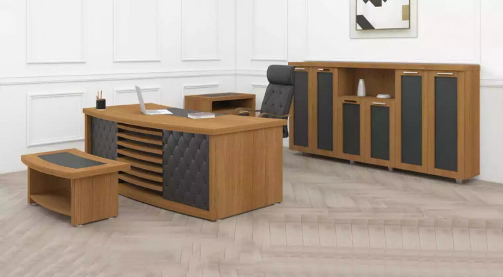 Designerski zestaw biurowy luksusowe Meble Drewno Meble Biurko Szafa 4 sztuki