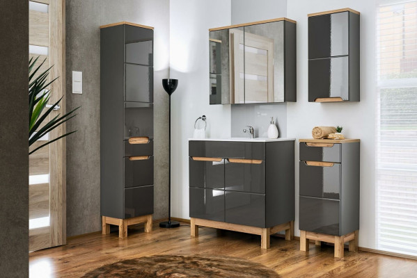 Design Meble Łazienka zestaw łazienkowy Ustawić Szafę Umywalka Zestawy mebli łazienkowych 5 sztuk.