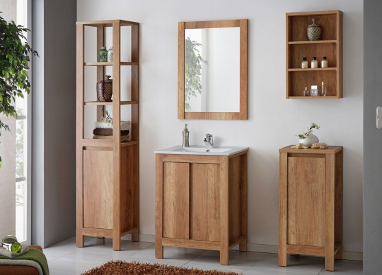 Design Łazienka Meble Zestaw łazienkowy Ustawić Umywalkę Szafę Umywalkową