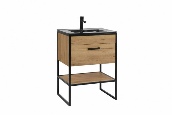 Zestaw mebli łazienkowych 60cm Umywalka z szafką stojącą Umywalka w stylu loft
