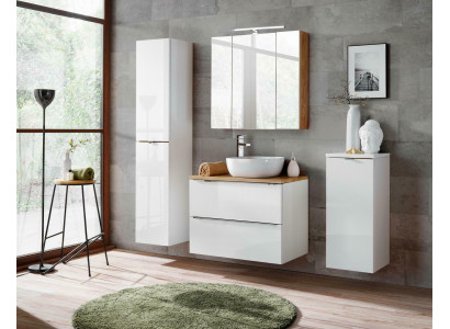 Design Łazienka Meble łazienkowe 4 szt. Zestaw Ustawić Deco Szafa Umywalk