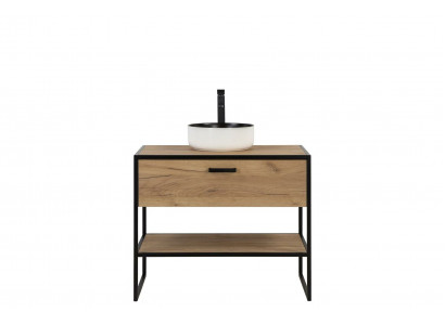 Zestaw mebli łazienkowych 90cm Umywalka Loft Szafka dolna Umywalkowa szuflada