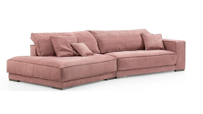 Różowa duża sofa kanapa xxl tkanina kanapa salon kanapy 3-miejsce siedzące Meble