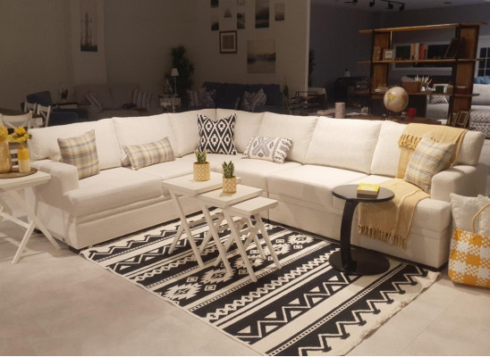 Narożnikowa kanapa Nowoczesna Sofa Kanapa w Kształcie L Salon Podkładka Meble Luxury