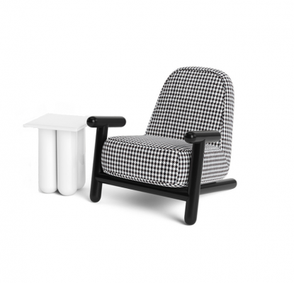 Fotel Design Sofa 1 miejsce do siedzenia Relaks Włókienniczy Lounge Luxury Podkładka Club Nowość