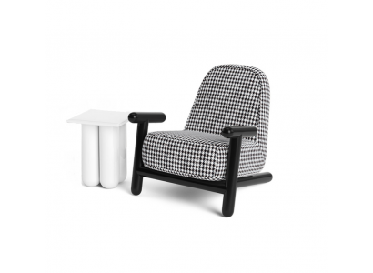 Fotel Design Sofa 1 miejsce do siedzenia Relaks Włókienniczy Lounge Luxury Podkładka Club Nowość