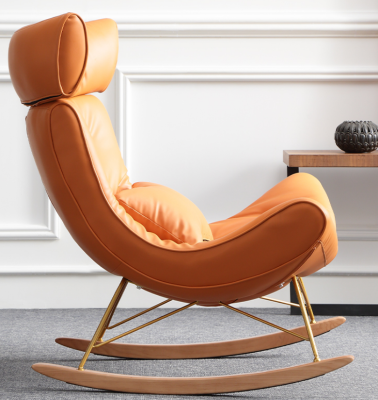 Design Sofa Fotel Couch Podkładka Luxury sztuczna skóra 1 miejsce siedzące New Orange