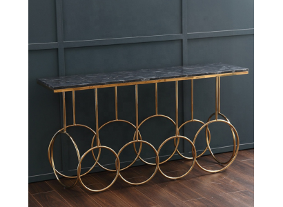 Stół do salonu luksusowe Meble Stół konsolowy Stal nierdzewna Design Gold Nowość