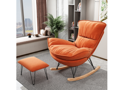 Fotel Design Relaks Orange Włókienniczy Salon Podkładka Luksusowa Jednoosobowa Podkładka