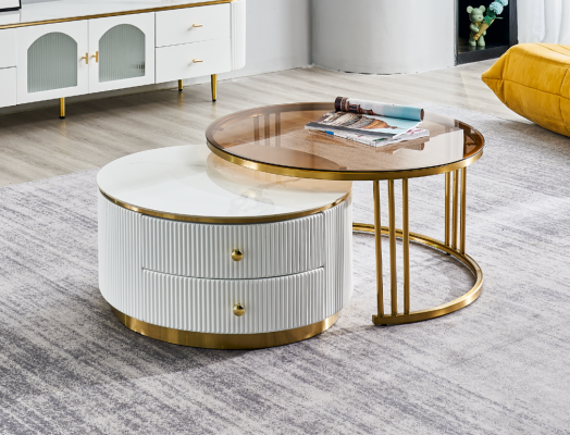 stolik kawowy Meble do salonu Luxury Drewno stoły Stoliki do kawy 80x40,5 Tabela